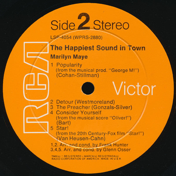Marilyn Maye : The Happiest Sound In Town (LP, Album)