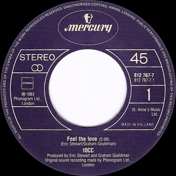 10cc : Feel The Love (Oomachasaooma) (7", Single)