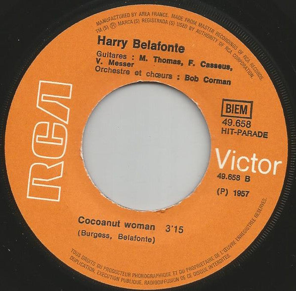 Harry Belafonte : Une île Au Soleil (7", Single)