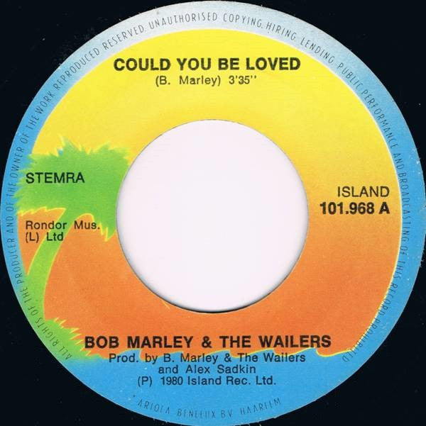 Bob Marley & The Wailers : Could You Be Loved (7", Single)