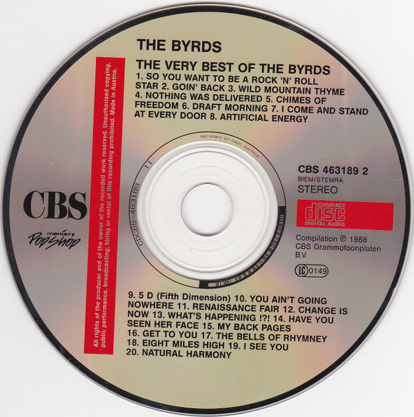 The Byrds : The Very Best Of The Byrds (CD, Comp)