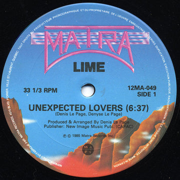 Lime (2) : Unexpected Lovers (12")