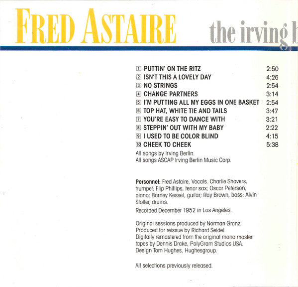 Fred Astaire : The Irving Berlin Songbook (CD, Comp, RM)