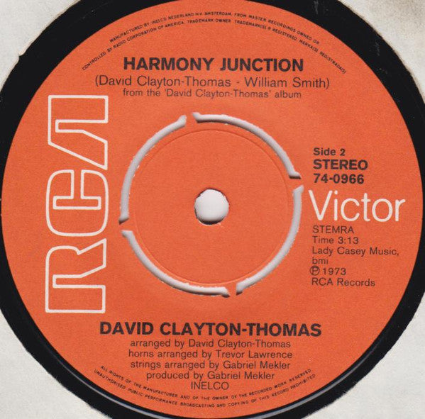 David Clayton-Thomas : Hernando's Hideaway (7")