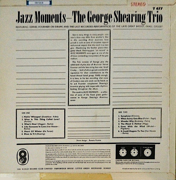 George Shearing Trio : Jazz Moments (LP)