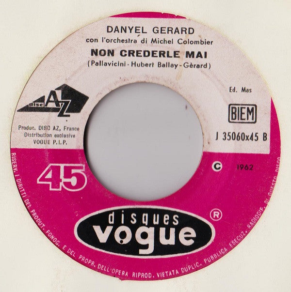Danyel Gérard : Mia Cara  (7")