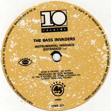 The Bass Invaders : Highjack (12")
