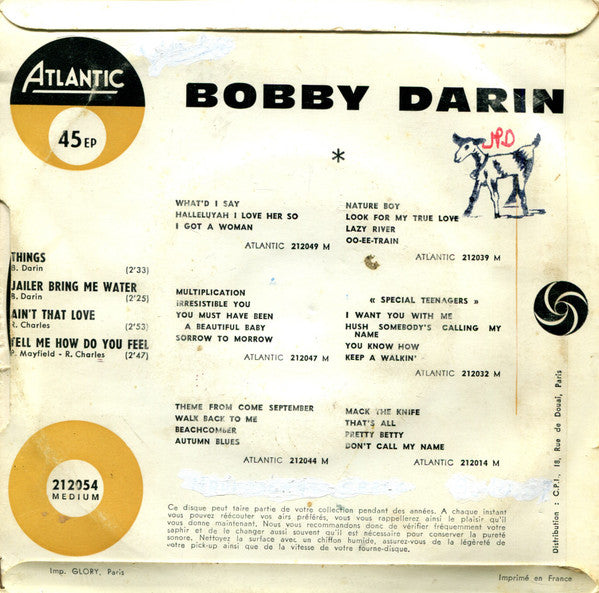 Bobby Darin : Things (7", EP)