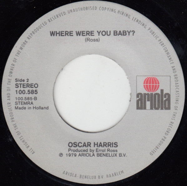 Oscar Harris : Don't Play That Song (7", Single)