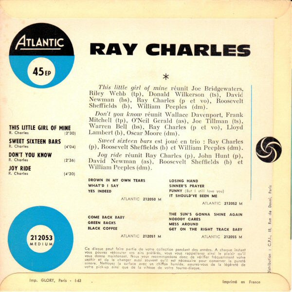 Ray Charles : This Little Girl Of Mine (7", EP, Mono)
