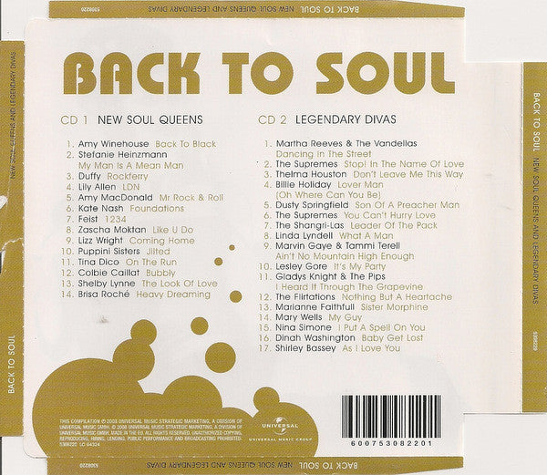 Various : Back To Soul - New Soul Queens And Legendary Divas (2xCD, Comp, Sup)