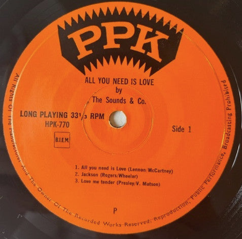 The Sounds & Co : All you need is love (7")