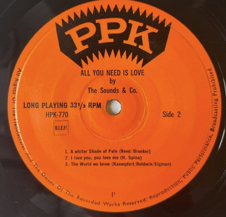 The Sounds & Co : All you need is love (7")