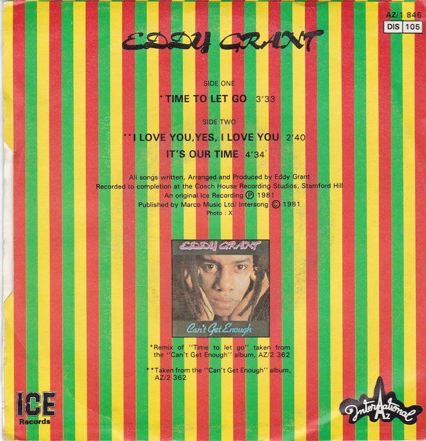 Eddy Grant : Time To Let Go (7")