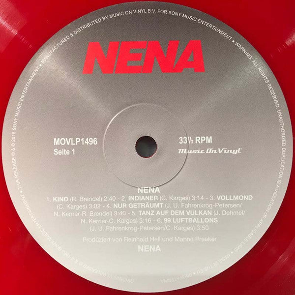 Nena : Nena (LP, Album, Ltd, Num, RE, Red)