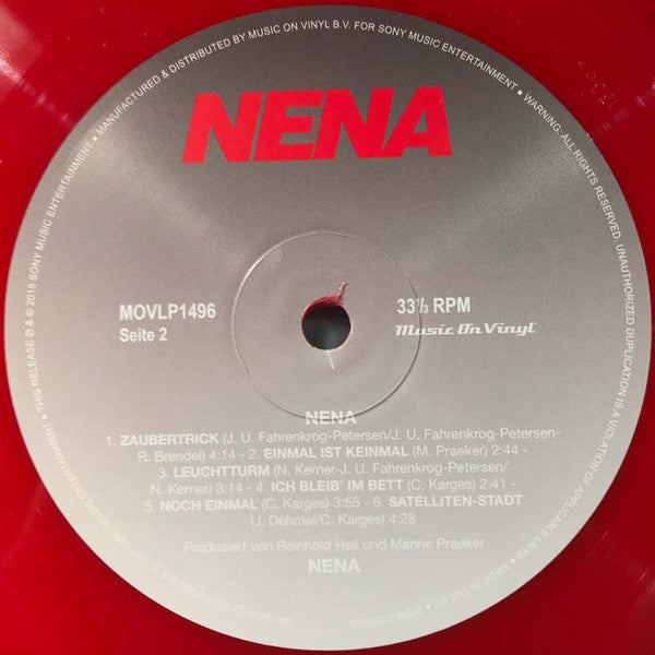 Nena : Nena (LP, Album, Ltd, Num, RE, Red)