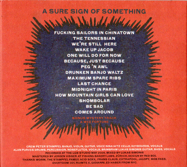 Peter Stampfel & The Worm All-Stars : A Sure Sign Of Something (CD, Album)