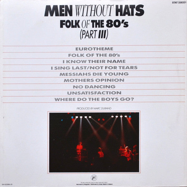Men Without Hats : Folk Of The 80's (Part III) (LP, Album)