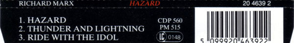 Richard Marx : Hazard (CD, Maxi)