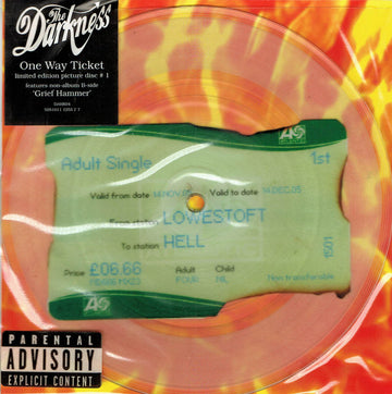 The Darkness : One Way Ticket (7", Single, Ltd, Pic)