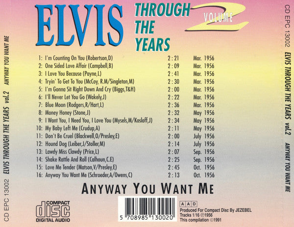 Elvis Presley : Elvis Through The Years Vol 2 - Anyway You Want Me (CD, Comp)