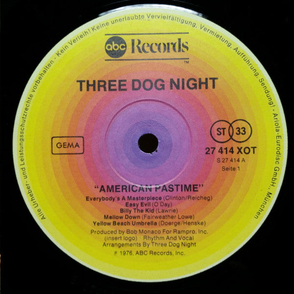 Three Dog Night : American Pastime (LP, Album)