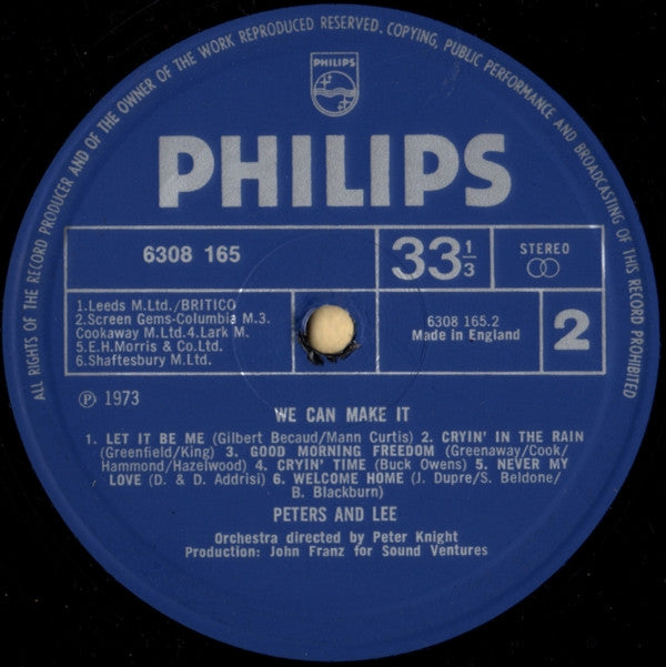Peters & Lee : We Can Make It (LP)
