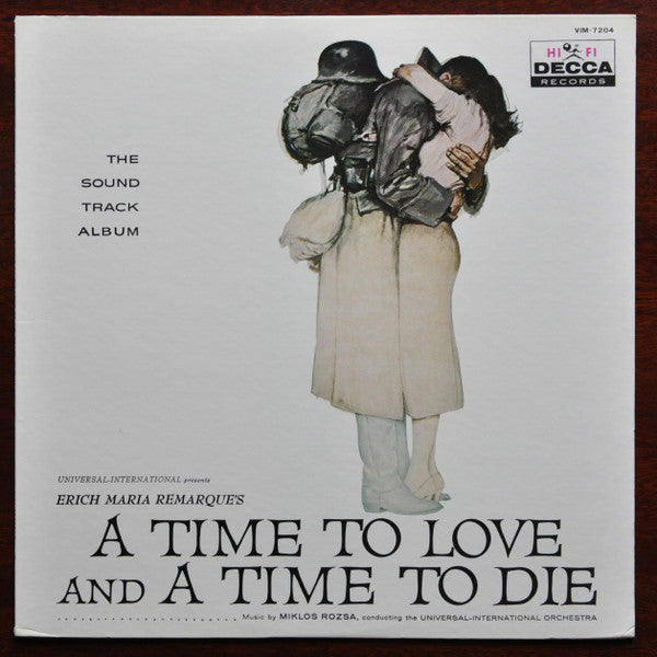 Miklós Rózsa : A Time To Love And A Time To Die (LP, Album, Mono, RE)