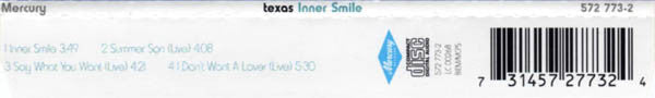Texas : Inner Smile (CD, Single)