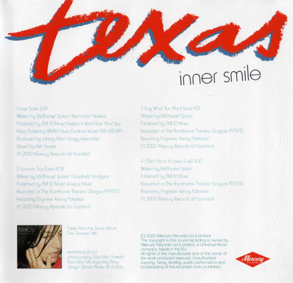 Texas : Inner Smile (CD, Single)