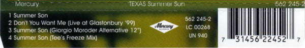 Texas : Summer Son (CD, Single)