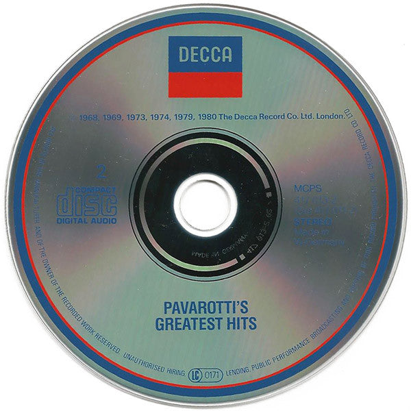 Luciano Pavarotti : Pavarotti's Greatest Hits (2xCD, Comp, RE, Fat)