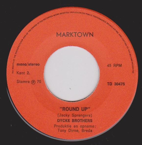 The Dycke Brothers : The Wrangler Song (7", Single)