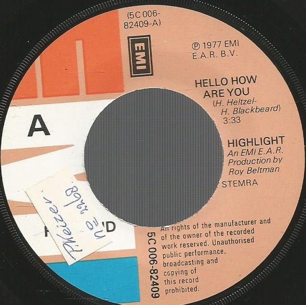 Highlight (2) : Hello How Are You (7", Single)