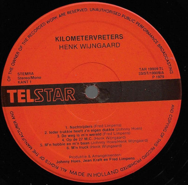 Henk Wijngaard : Kilometervreters (LP, Album, Ora)