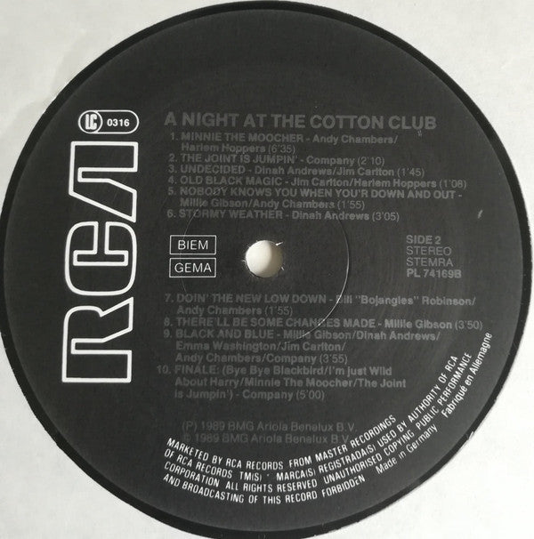 Steve Galloway, The Harlem Orchestra : A Night At The Cotton Club (LP, Album)