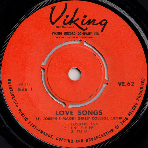 St. Joseph's Maori Girls College Choir : Maori Love Songs (7", EP)