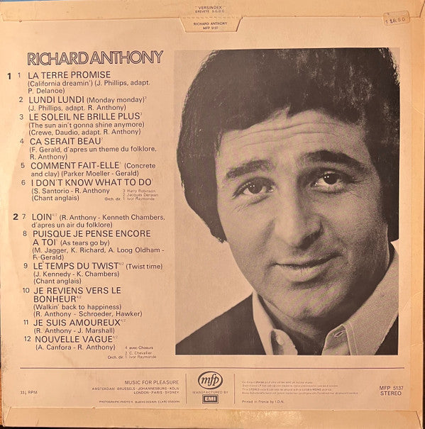Richard Anthony (2) : Richard Anthony (LP, Comp)