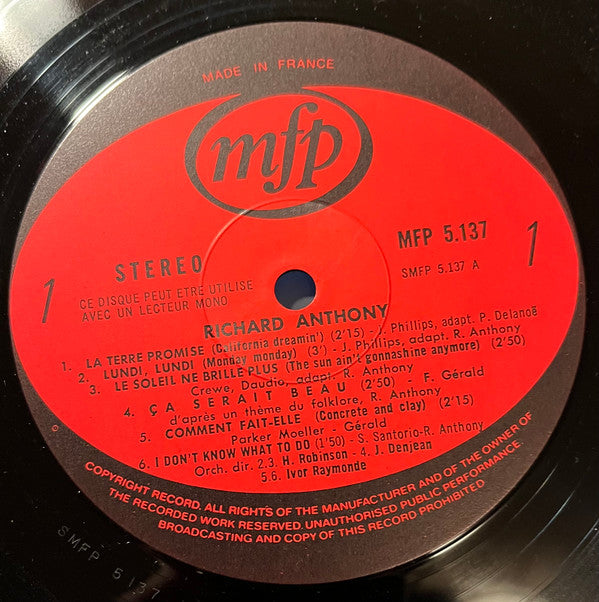 Richard Anthony (2) : Richard Anthony (LP, Comp)