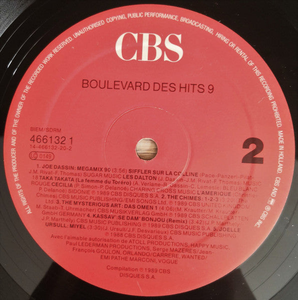 Various : Boulevard Des Hits Volume 9 (2xLP, Comp, Mixed)