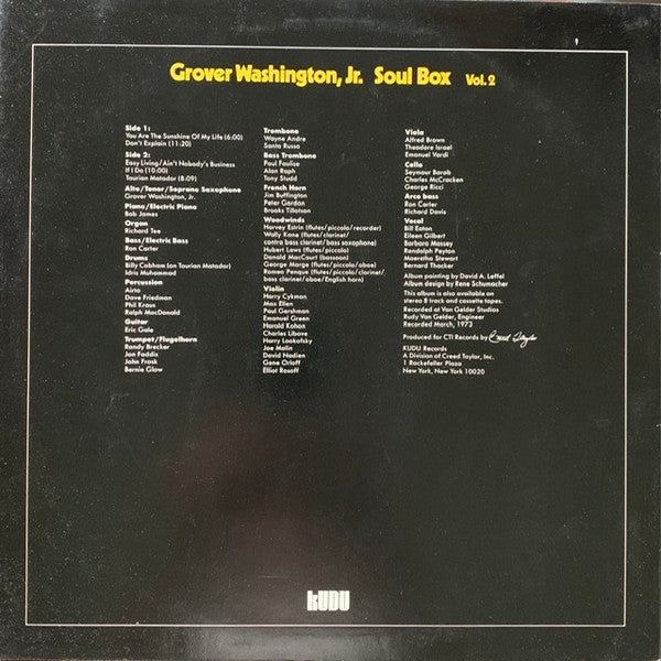 Grover Washington, Jr. : Soul Box Vol. 2 (LP, Album)