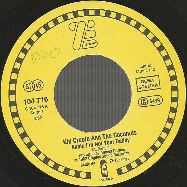 Kid Creole & The Coconuts* : Annie, I'm Not Your Daddy (7", Single)