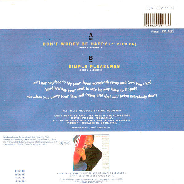 Bobby McFerrin : Don't Worry - Be Happy! (7", Single)