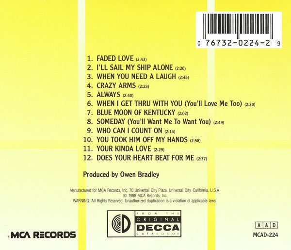 Patsy Cline : A Portrait Of Patsy Cline (CD, Comp)