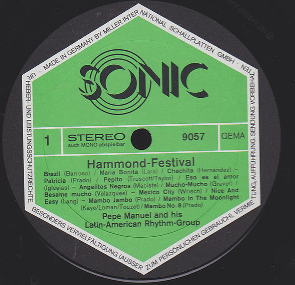 Pepe Manuel And His Latin-American Rhythm-Group : Hammond-Festival (LP)