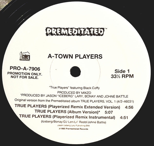 A-Town Players : True Players (12", Promo)