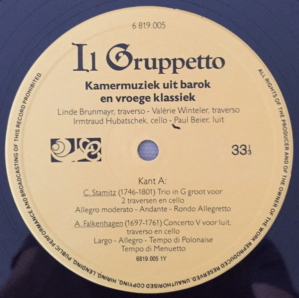 Il Gruppetto : Kamermuziek Uit Barok En Vroege Klassiek (LP)