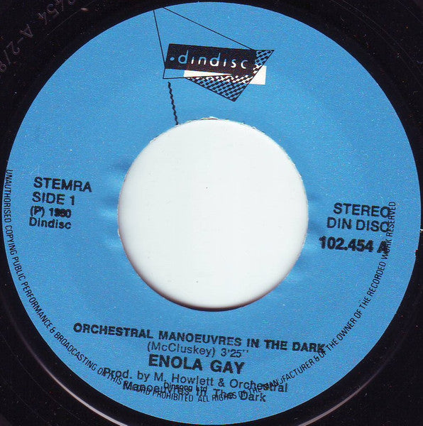 Orchestral Manoeuvres In The Dark : Enola Gay (7", Single)