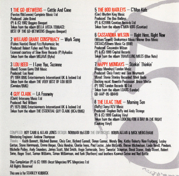 Various : Unconditionally Guaranteed Volume 5 June 1999 (Uncut's Guide To The Month's Best Music) (CD, Comp, Promo)