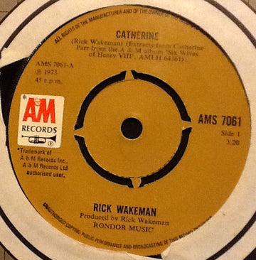 Rick Wakeman : Catherine (7", Single)